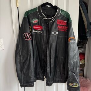 National Guard Chevy NASCAR leather racing jacket